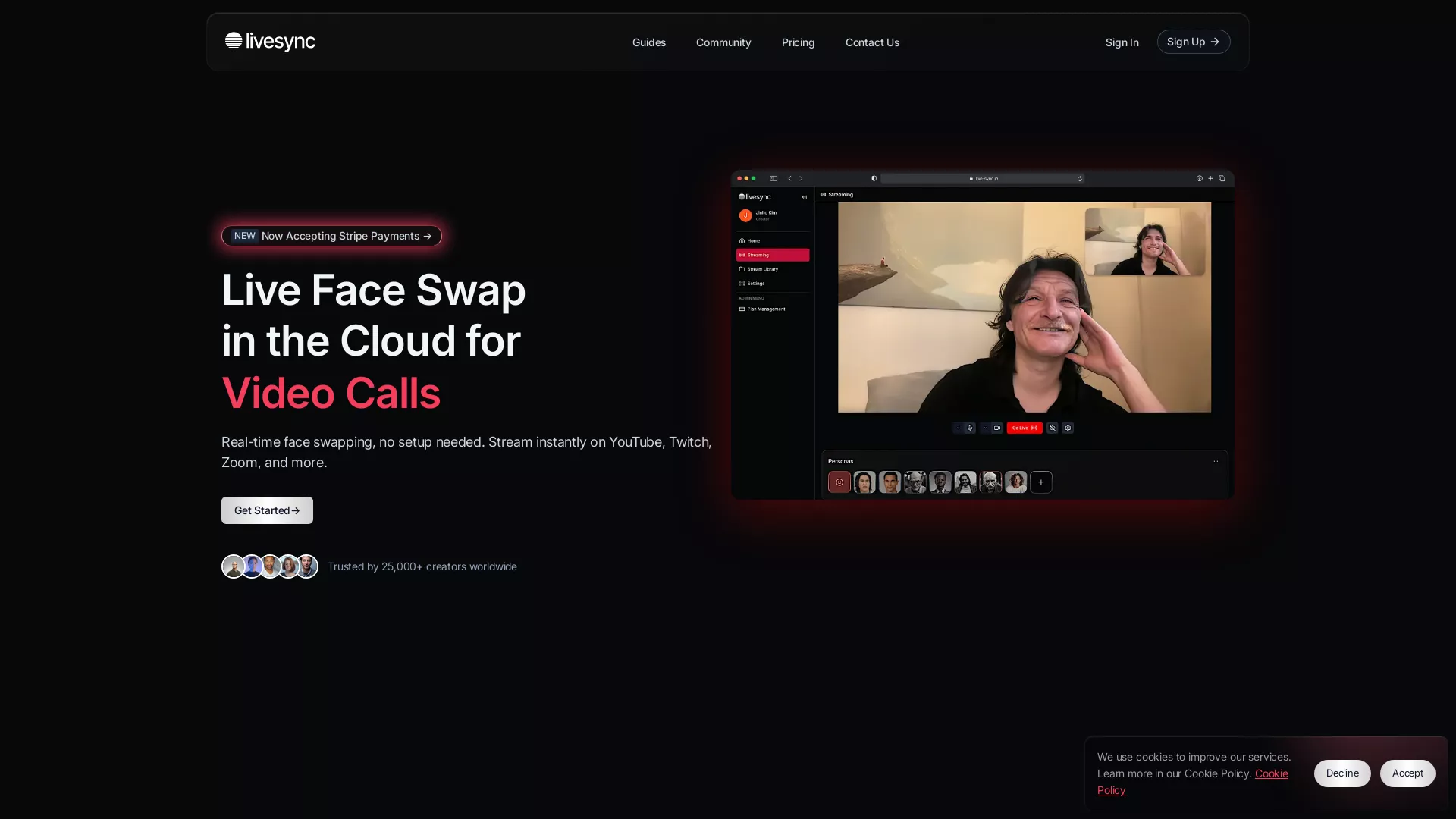 Livesync screenshot