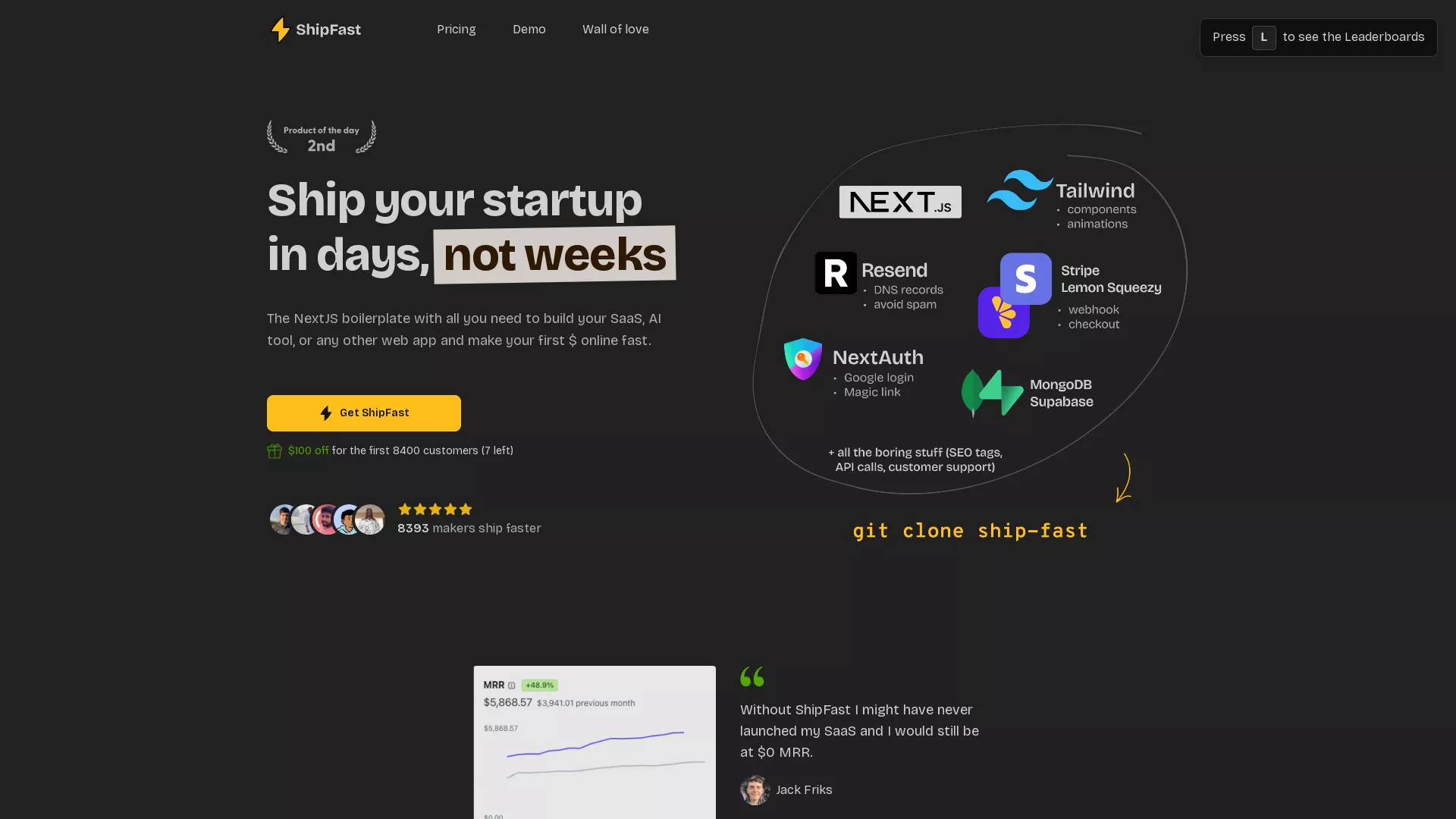 ShipFast screenshot
