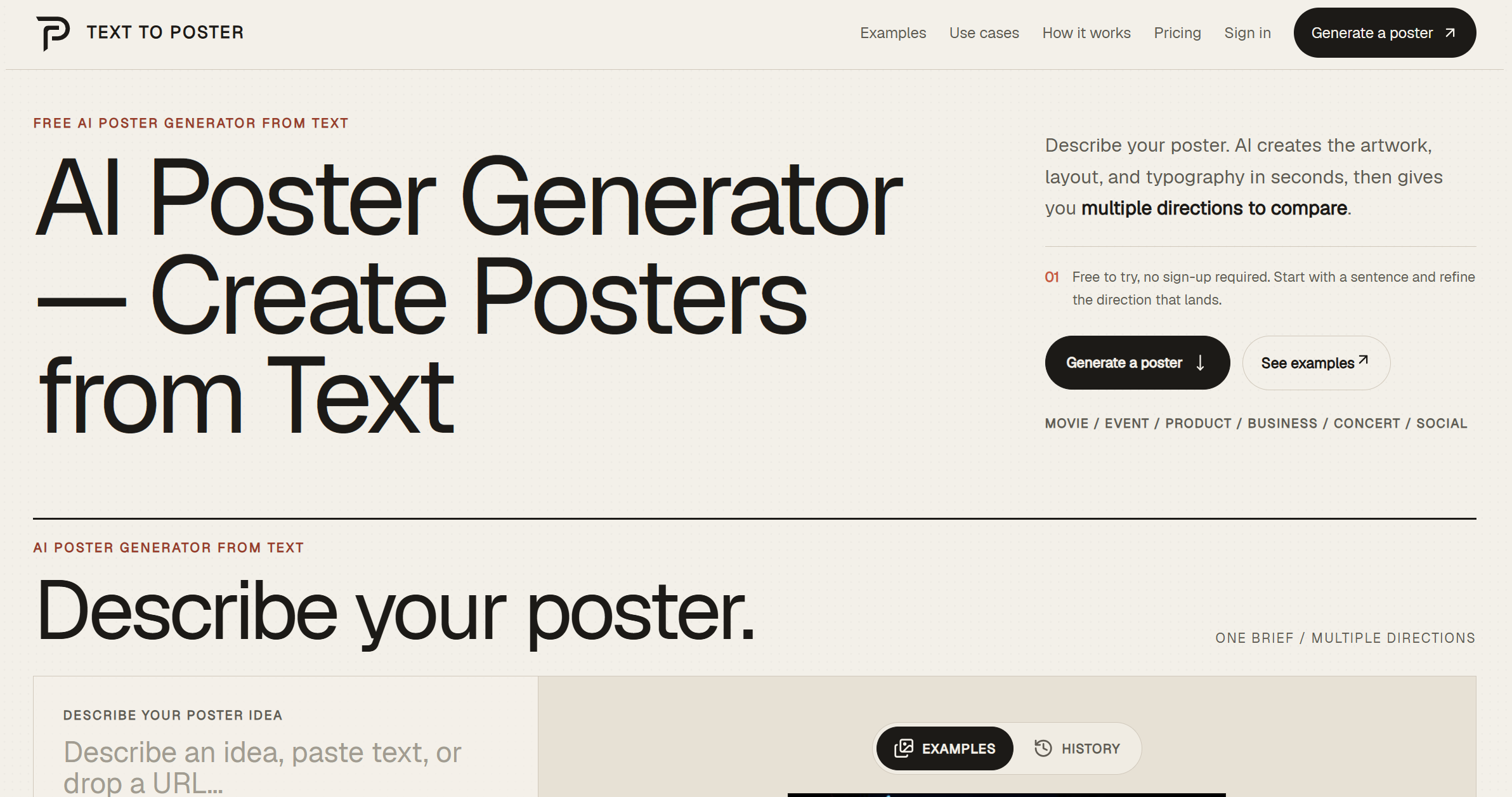 Text to Poster screenshot