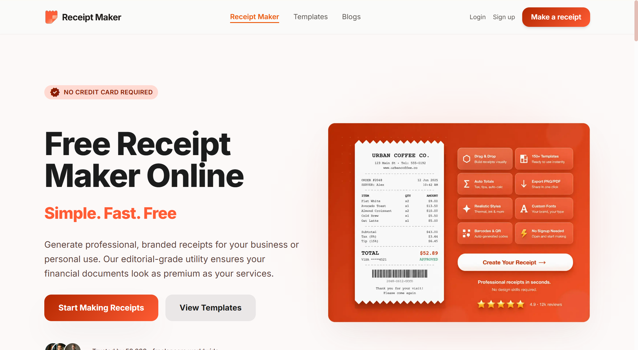 ReceiptMaker AI screenshot