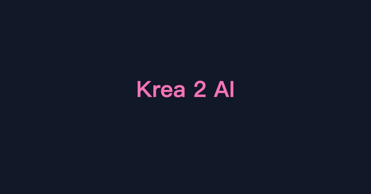 Krea 2 AI screenshot