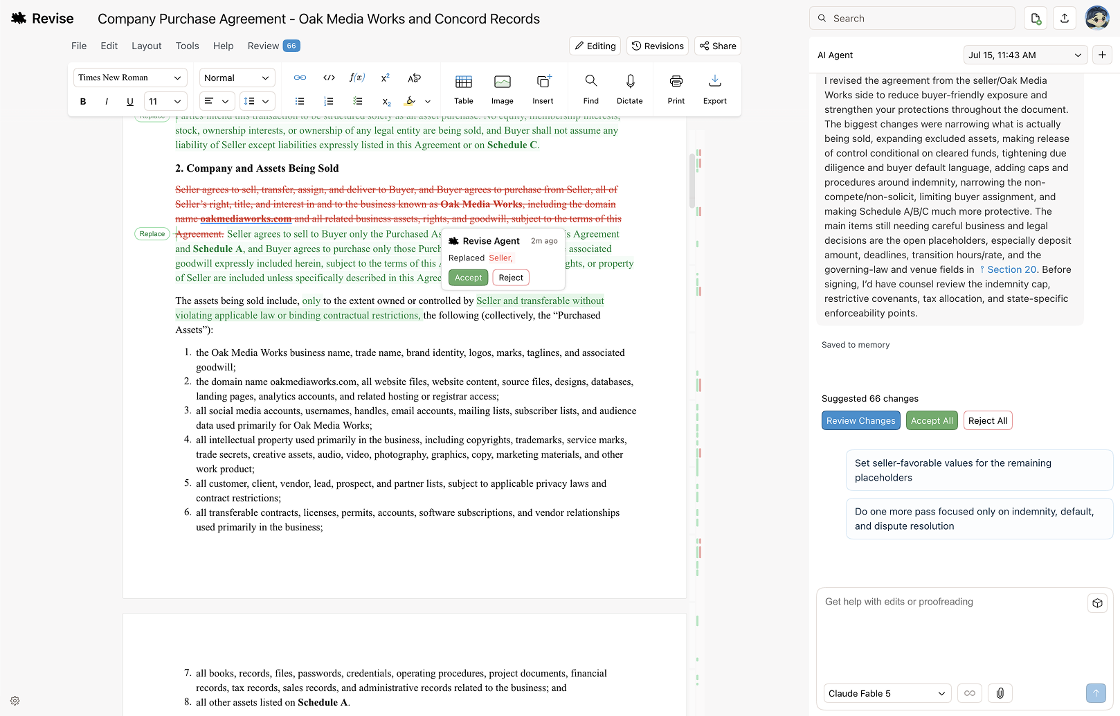 Revise screenshot