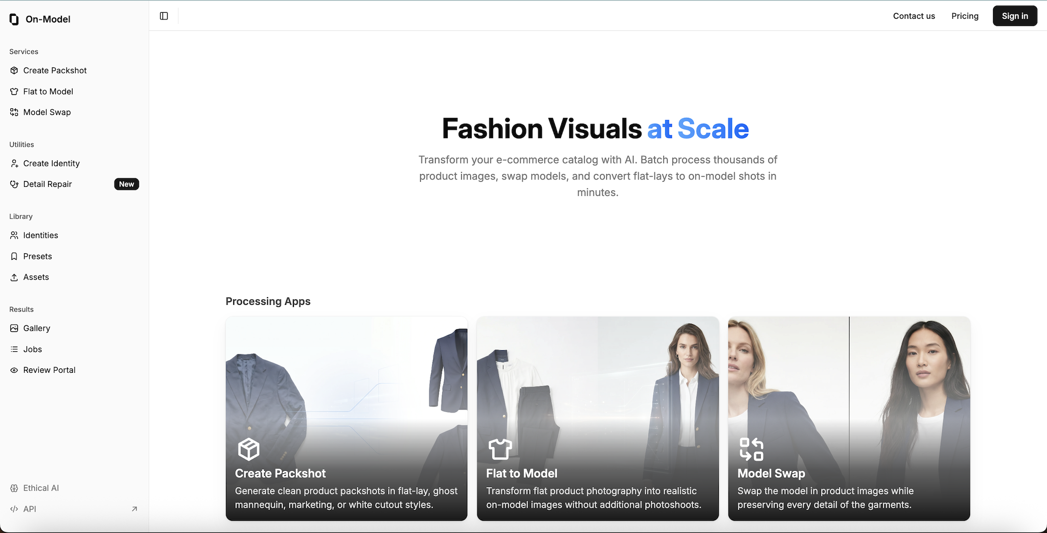 On-Model screenshot