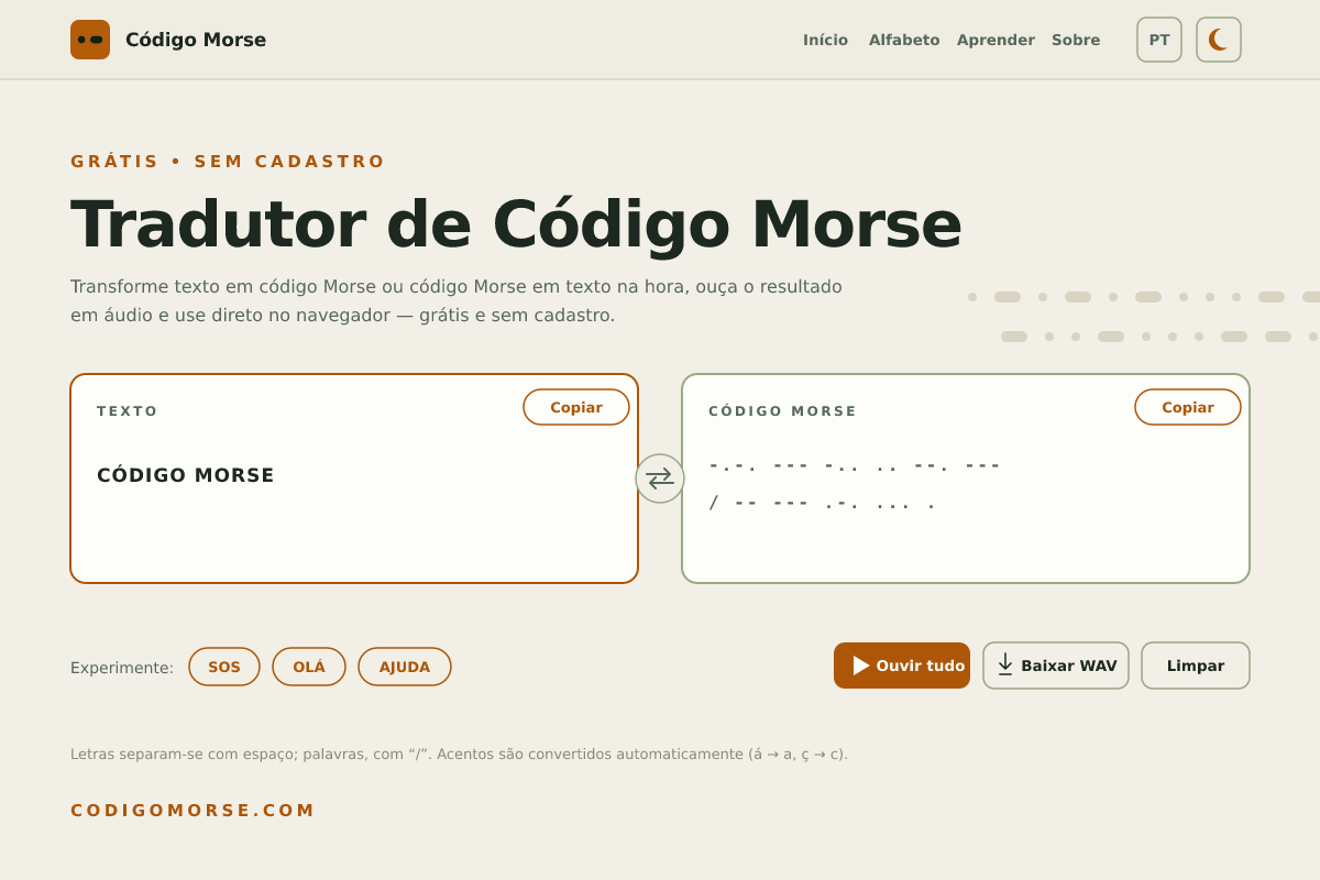 Código Morse screenshot
