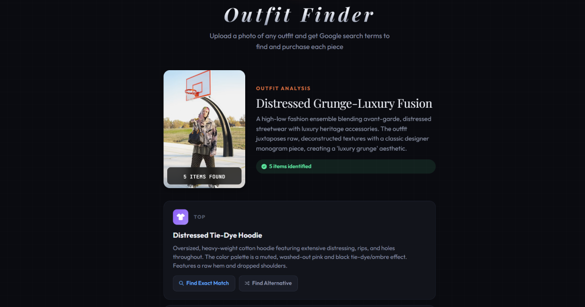 Outfit Finder screenshot