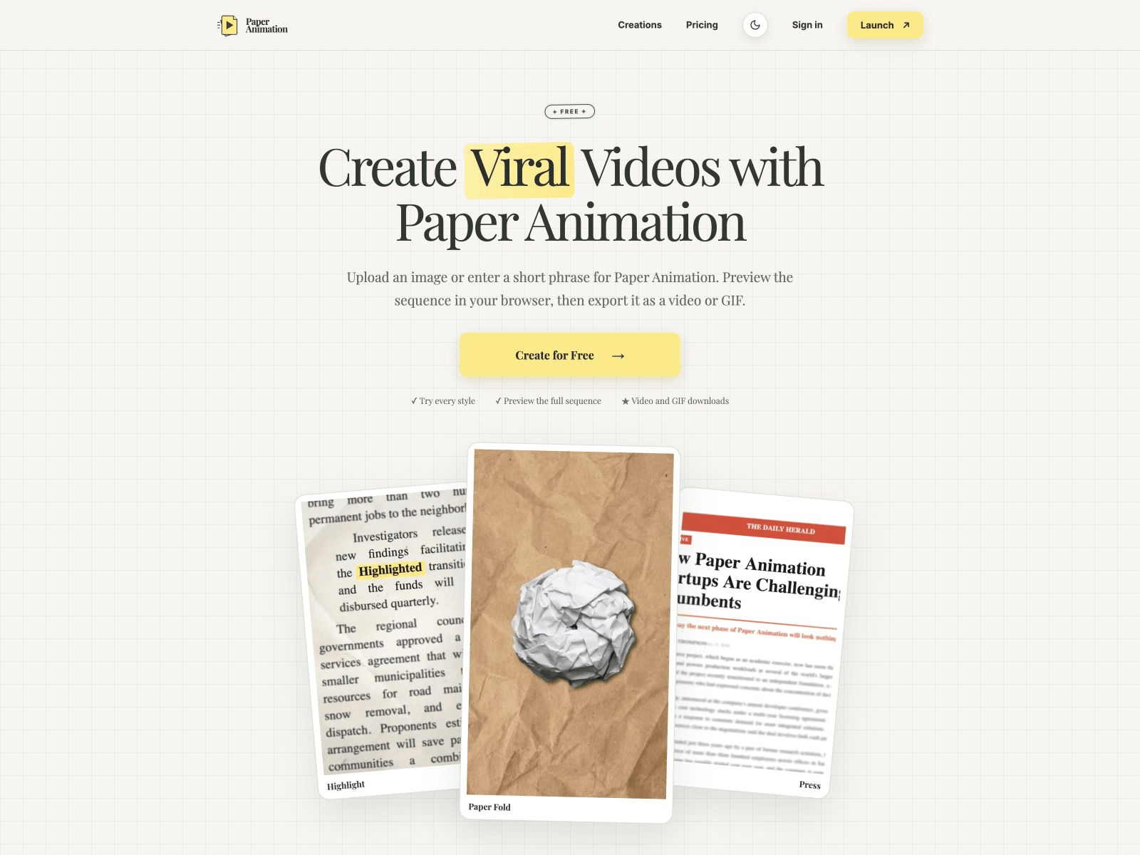 Paper Animation screenshot