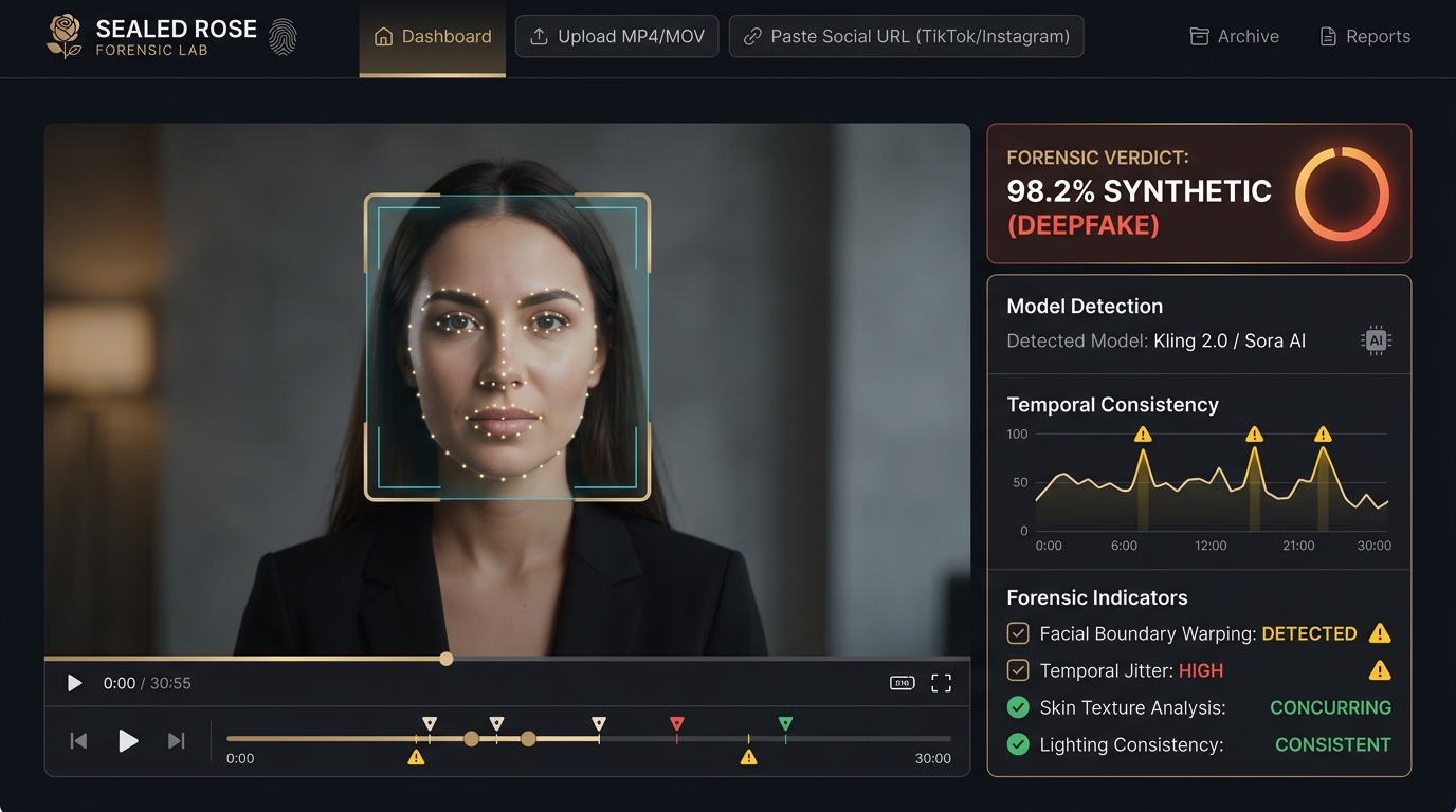 Sealed Rose Deepfake Video Detector screenshot