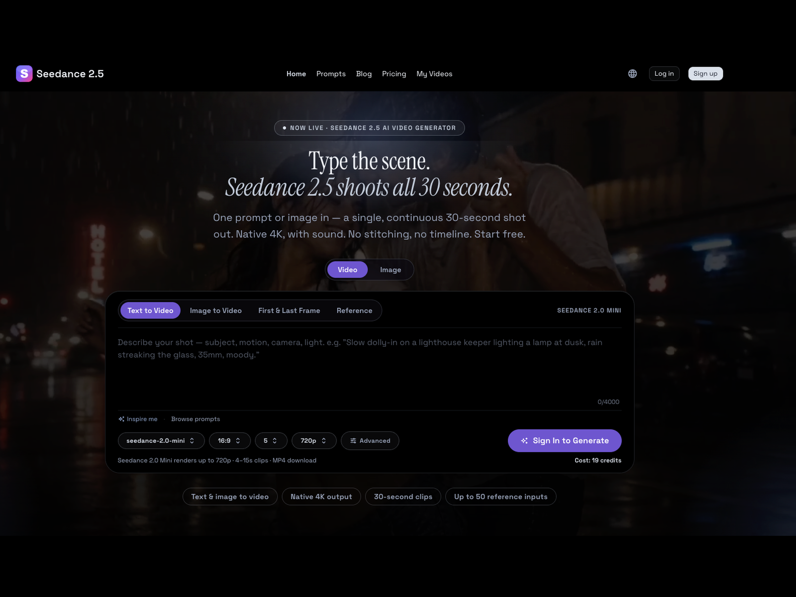 Seedance 2.5 AI Video Generator screenshot