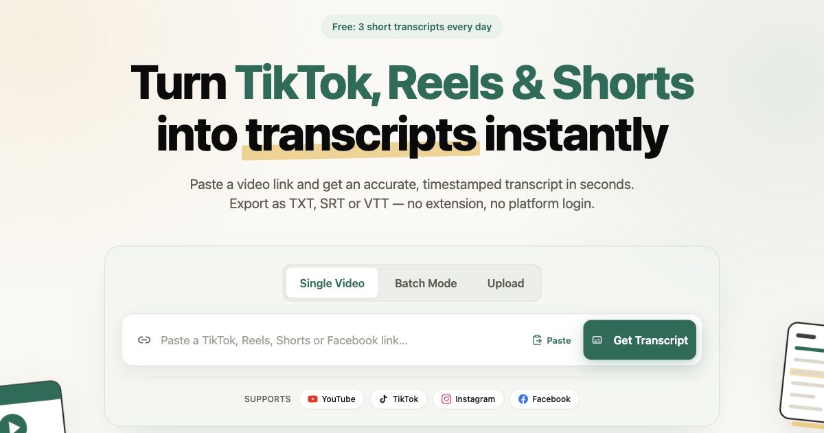 VideoToScript screenshot