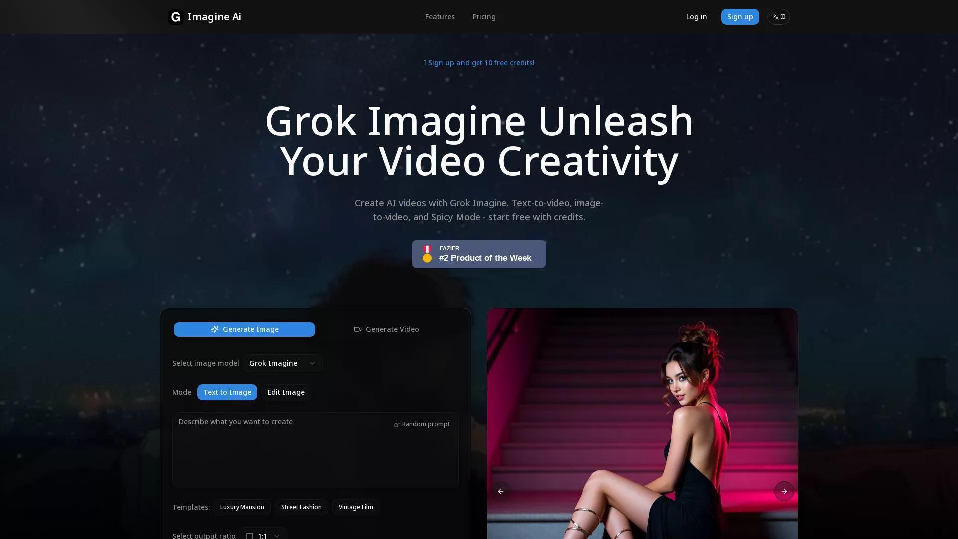 Grok Imagine screenshot