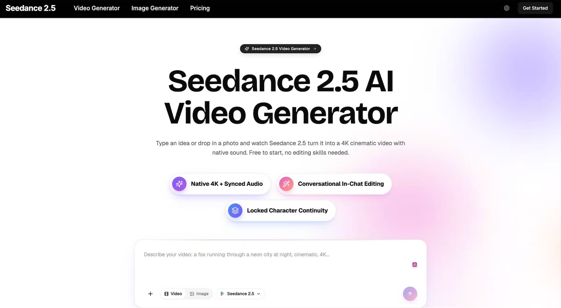 Seedance 2.5 screenshot