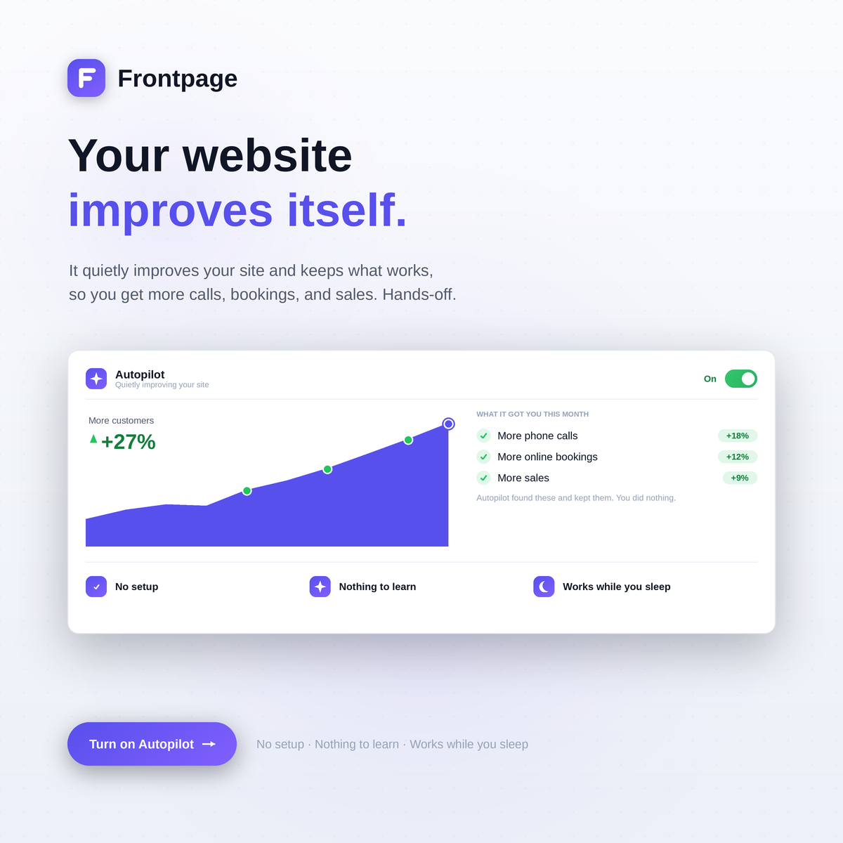 Frontpage screenshot