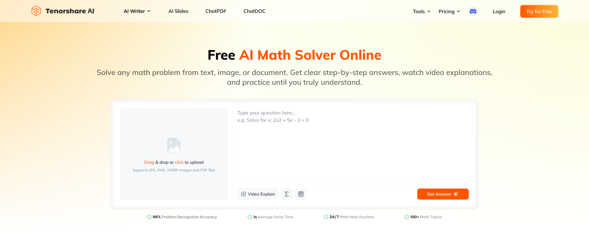 Tenorshare AI Math screenshot