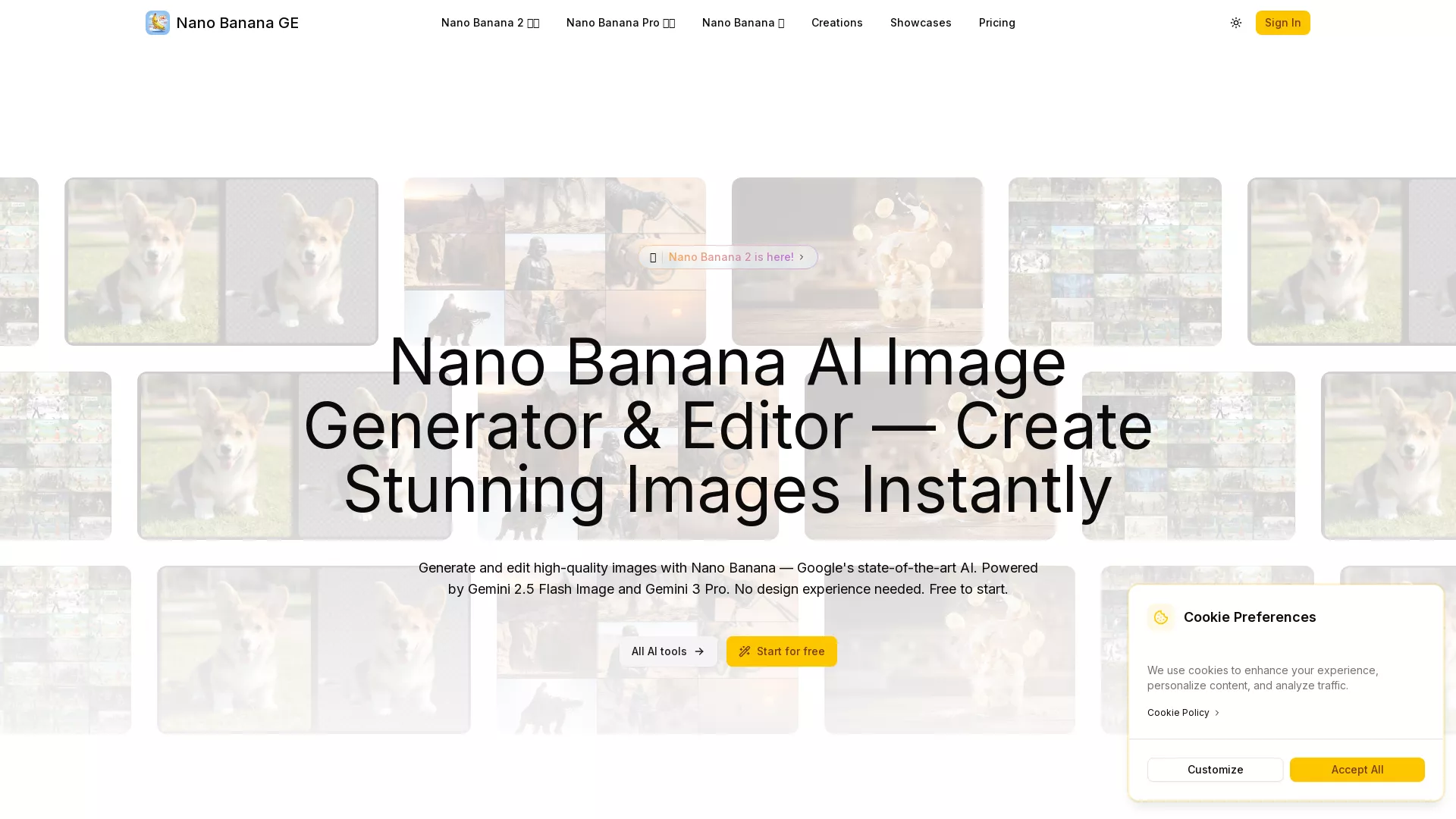 Nano Banana GE screenshot