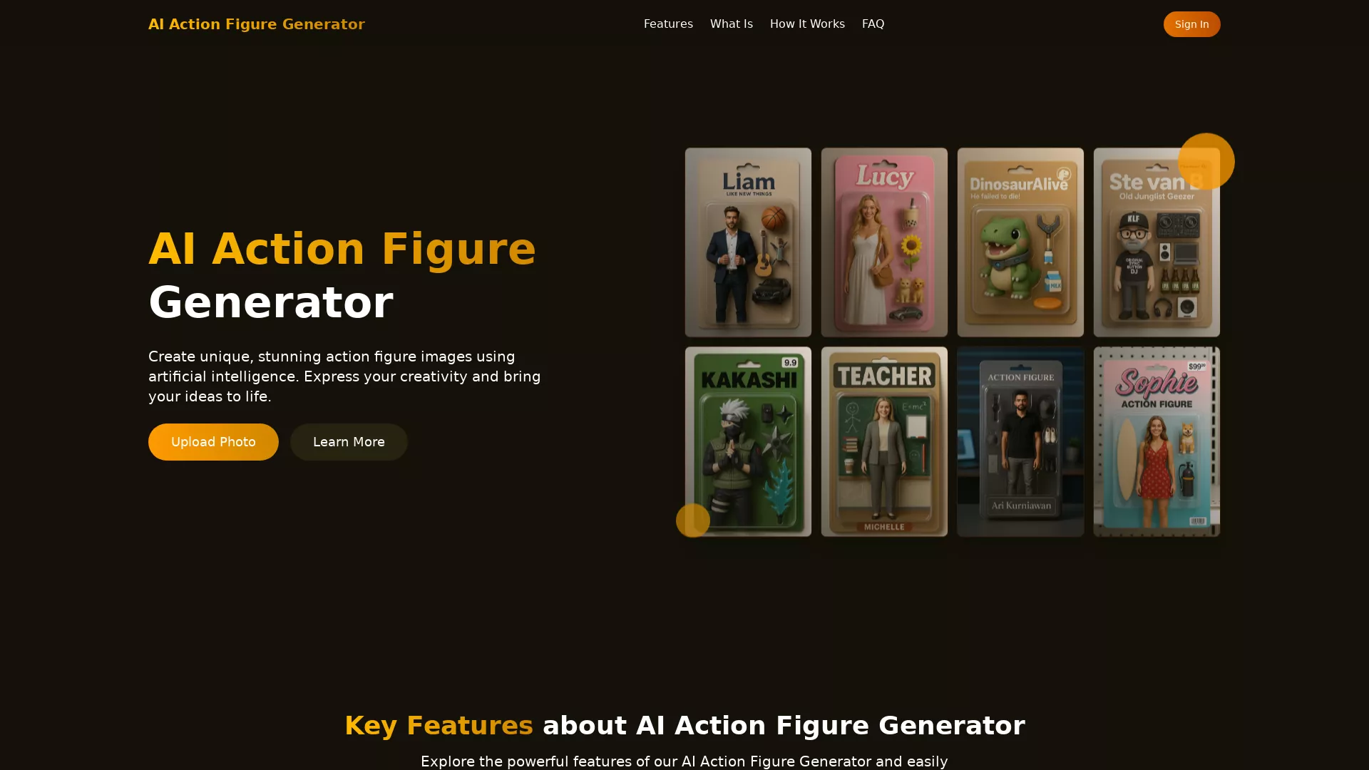 AI Action Figure Generator screenshot