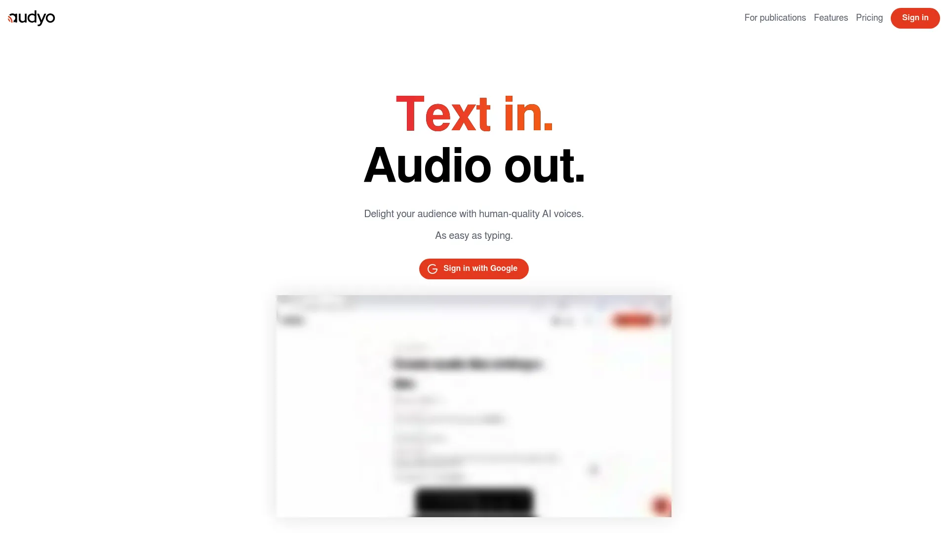 Audyo screenshot