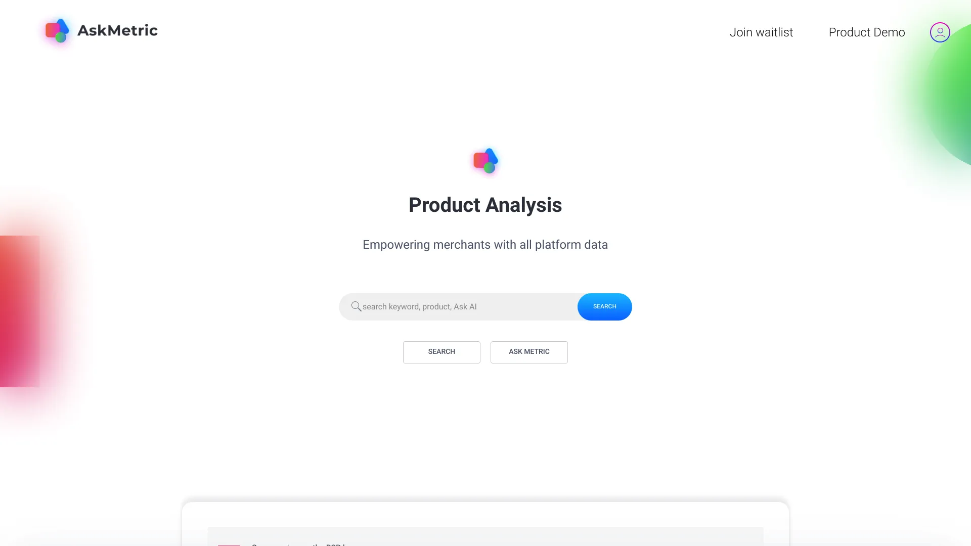 AskMetric screenshot