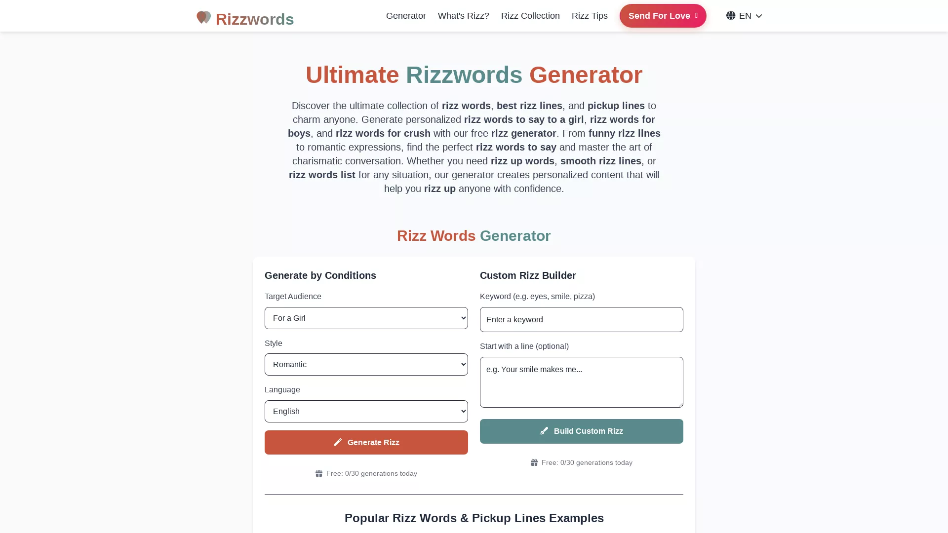 RizzWords screenshot
