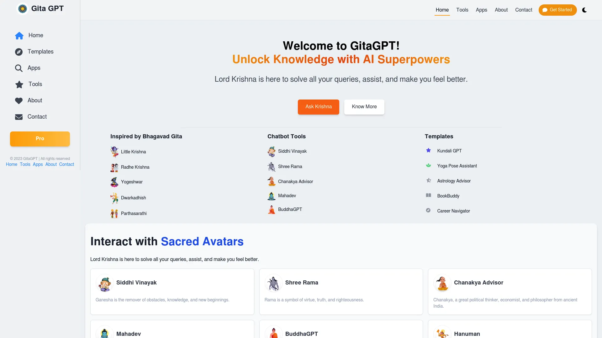 Gita GPT screenshot