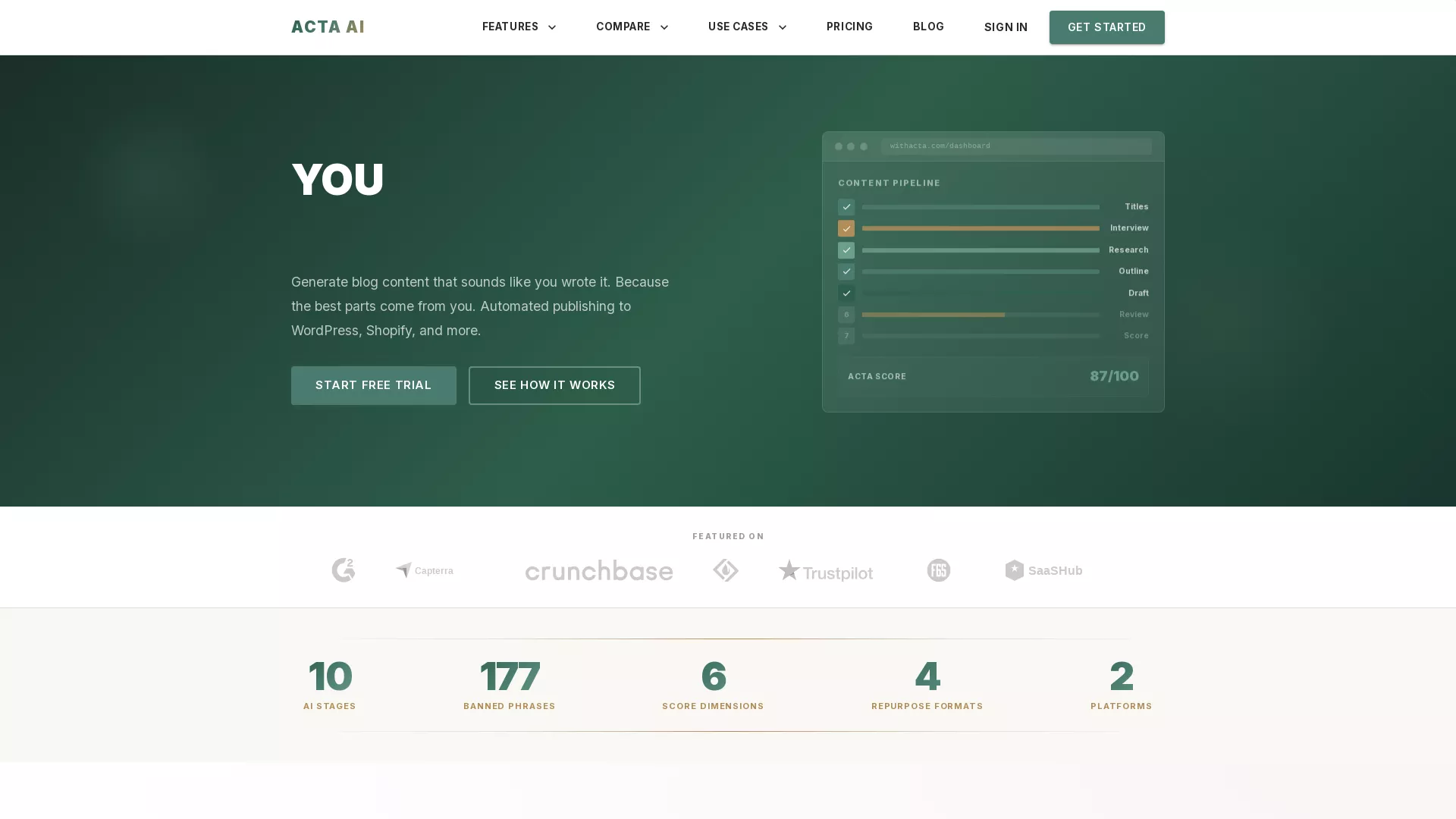 Acta AI screenshot