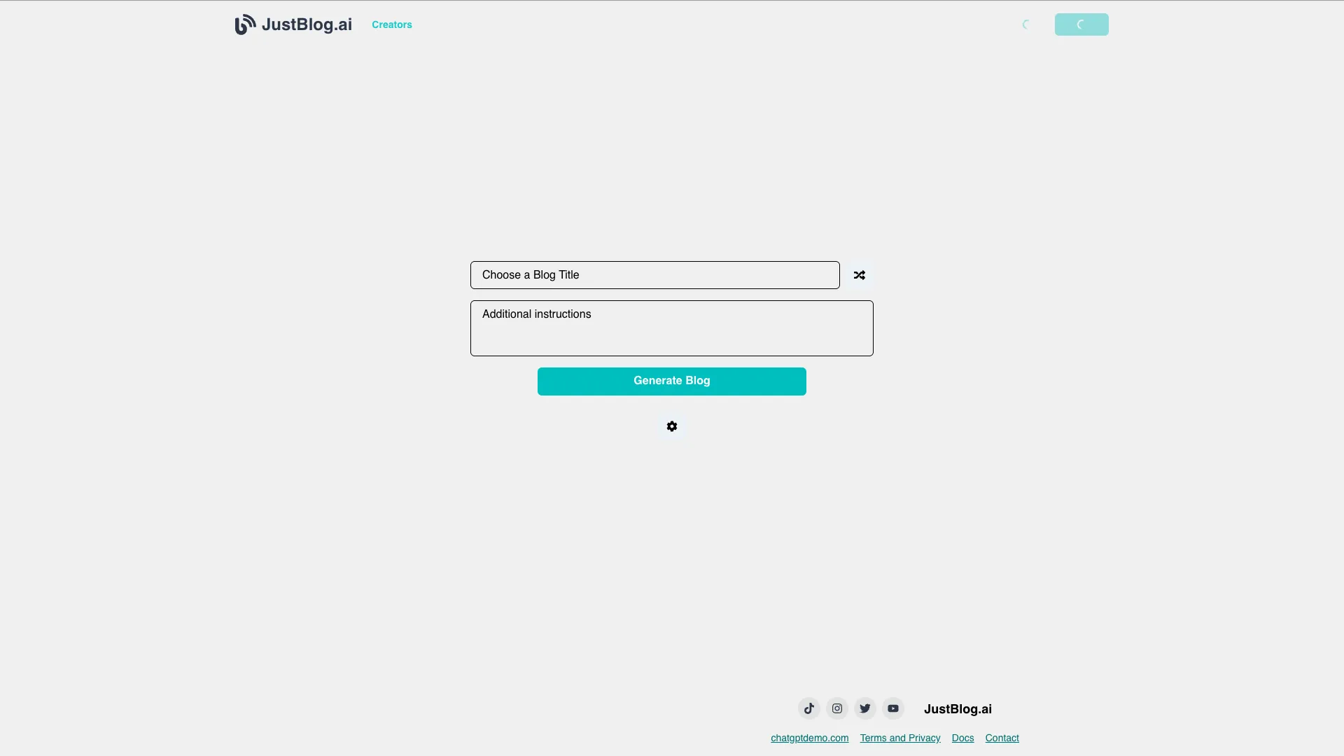 JustblogAI screenshot