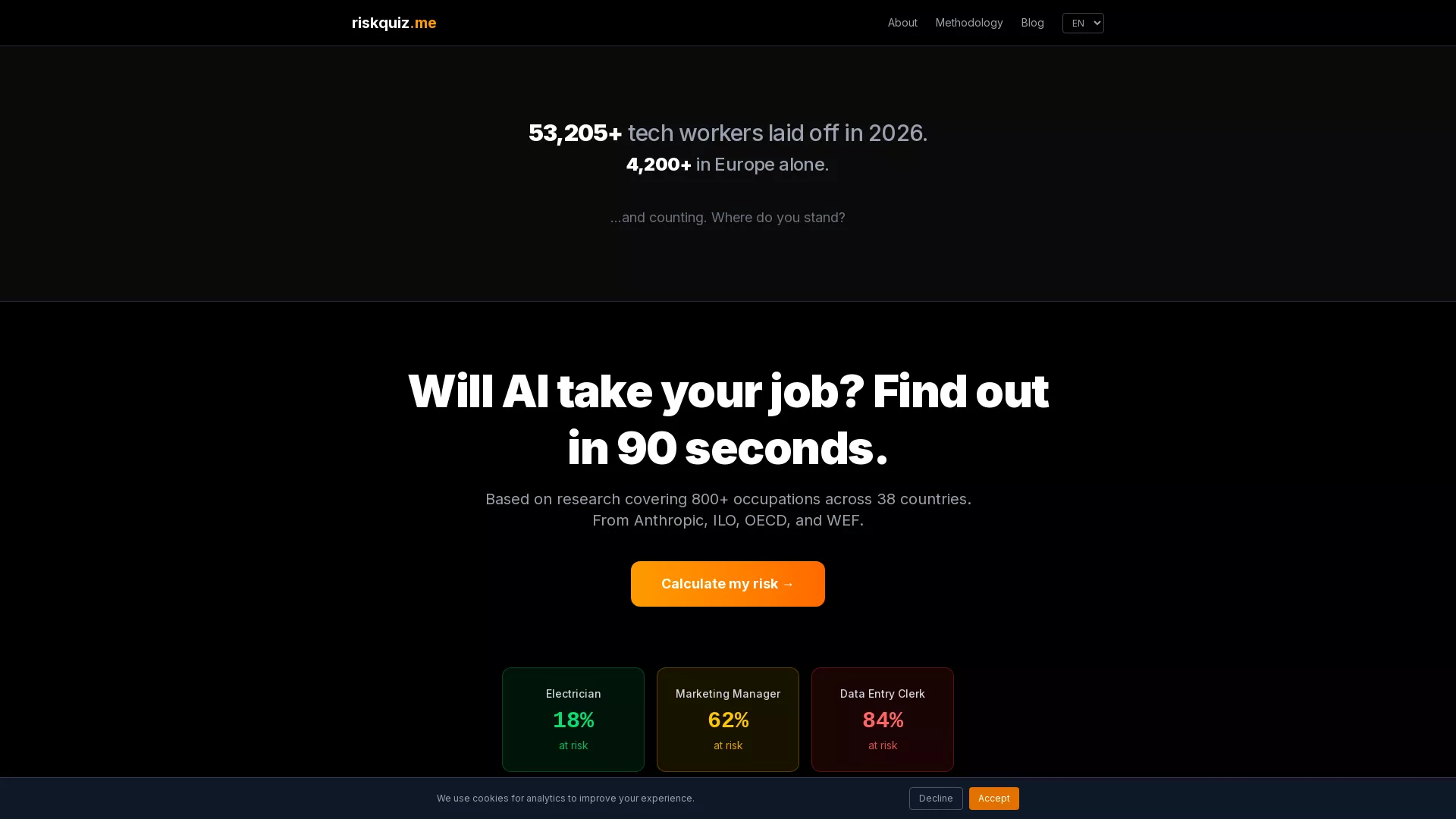 RiskQuiz screenshot