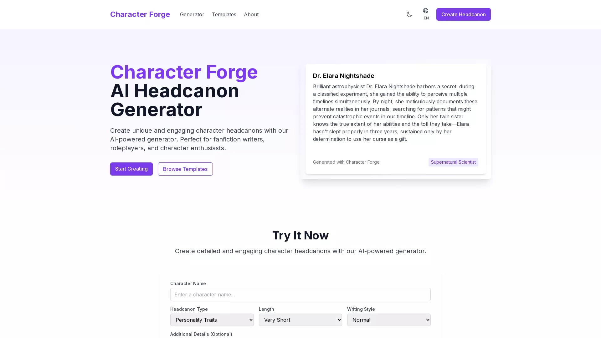 Character Forge screenshot