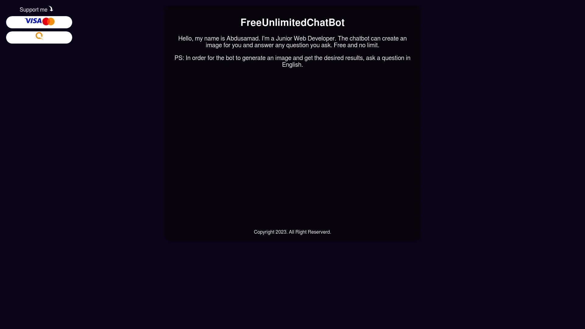 Free Unlimited Chat Bot screenshot