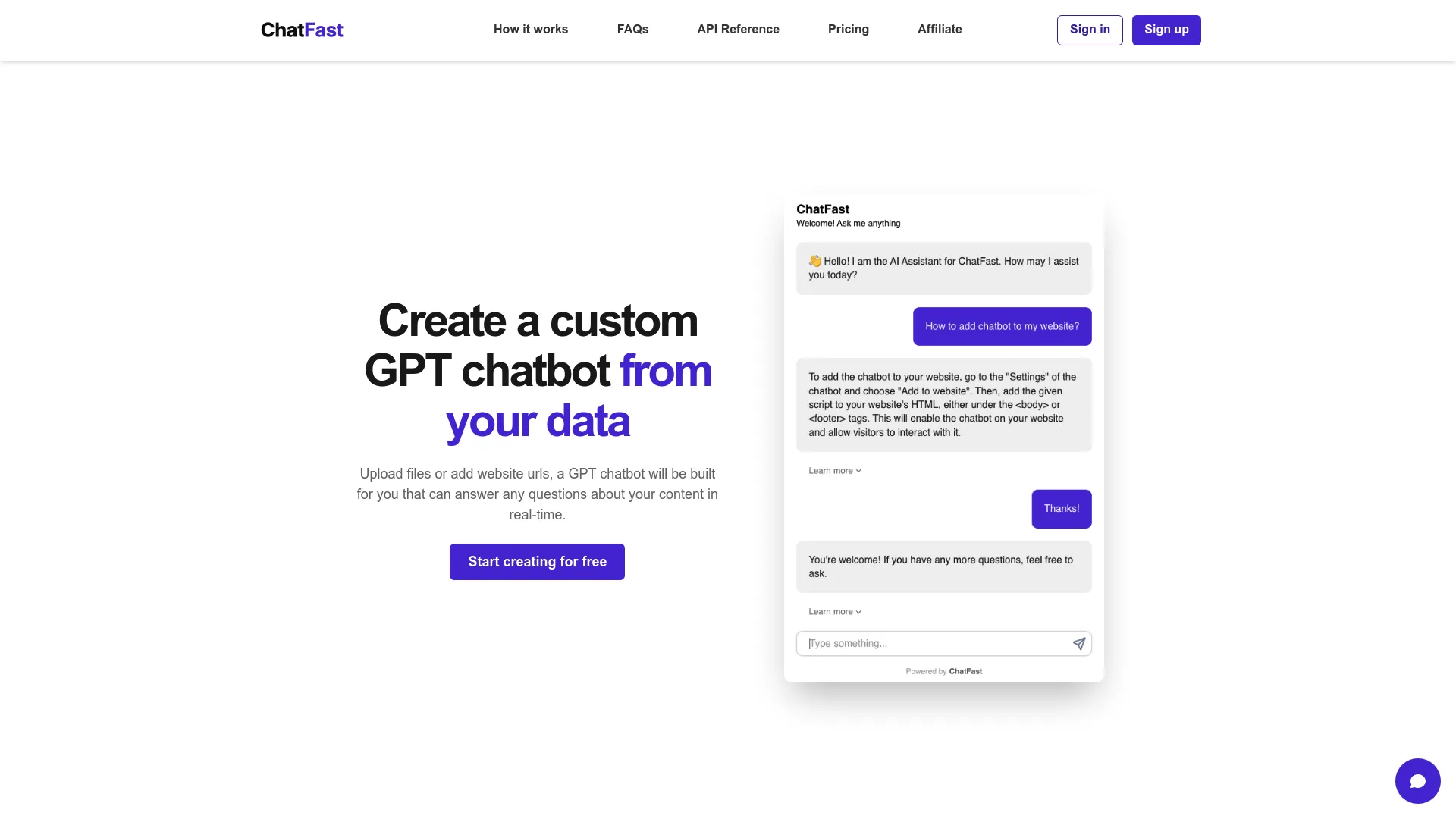 ChatFast screenshot