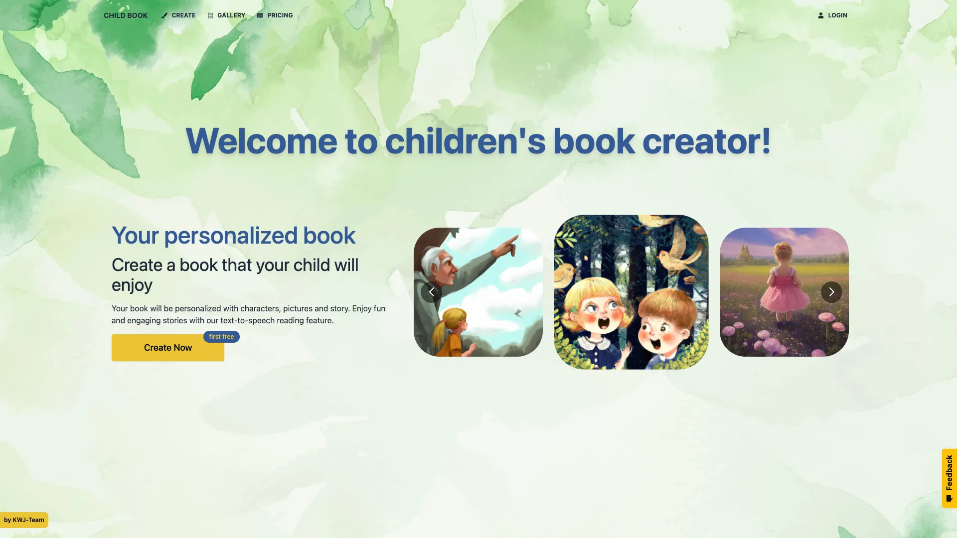 Childbook screenshot