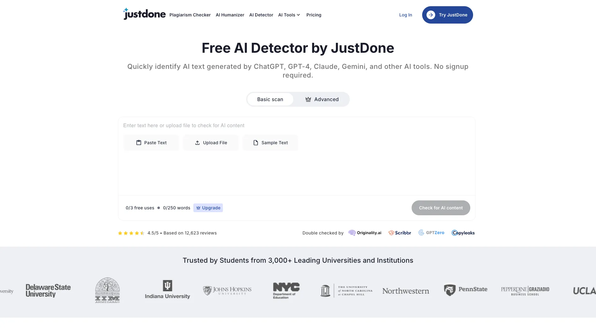 JustDoneAIDetector screenshot