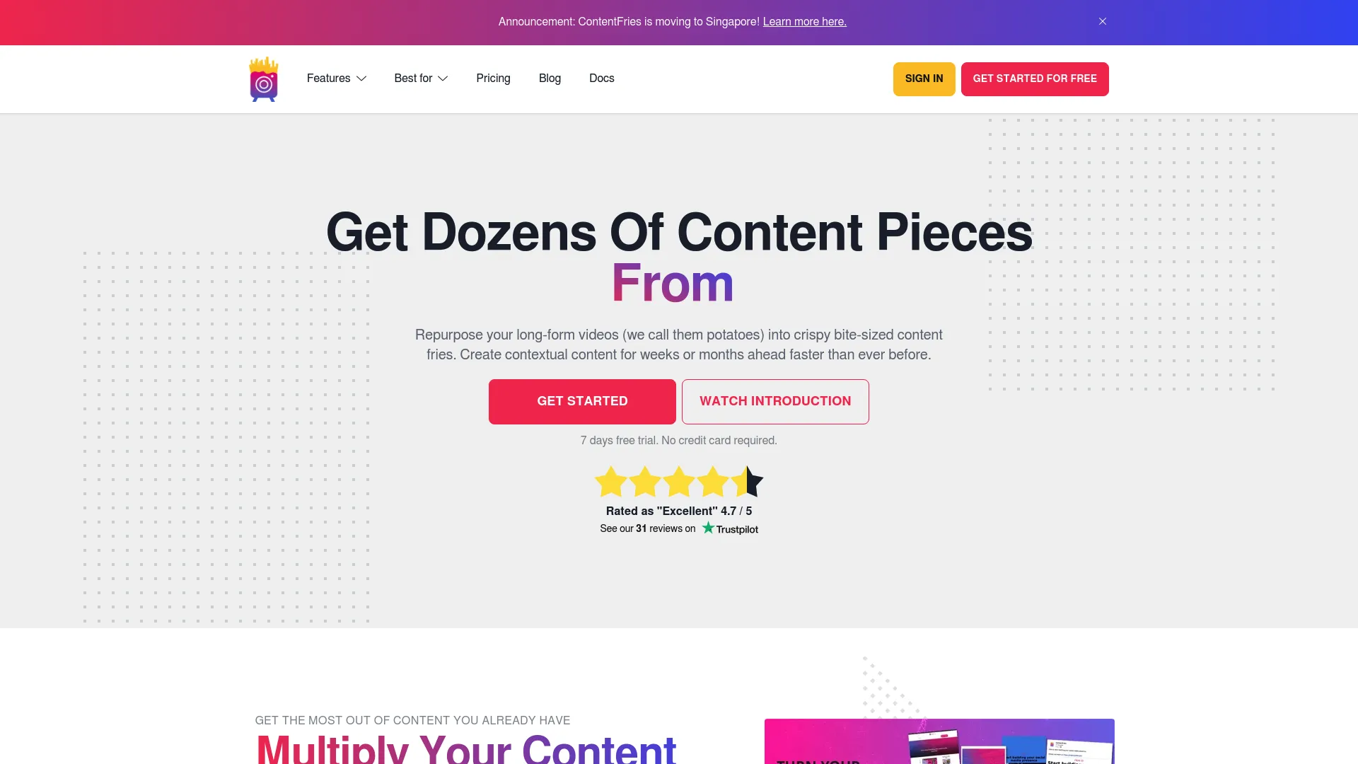 Contentfries screenshot