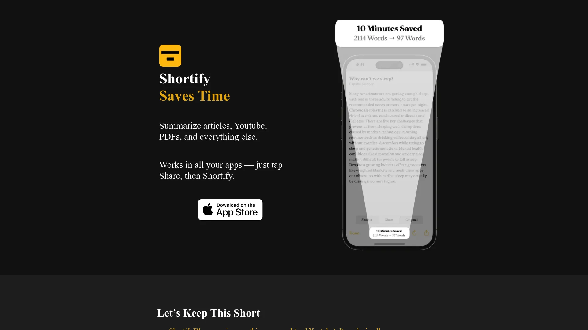 ShortifyApp screenshot