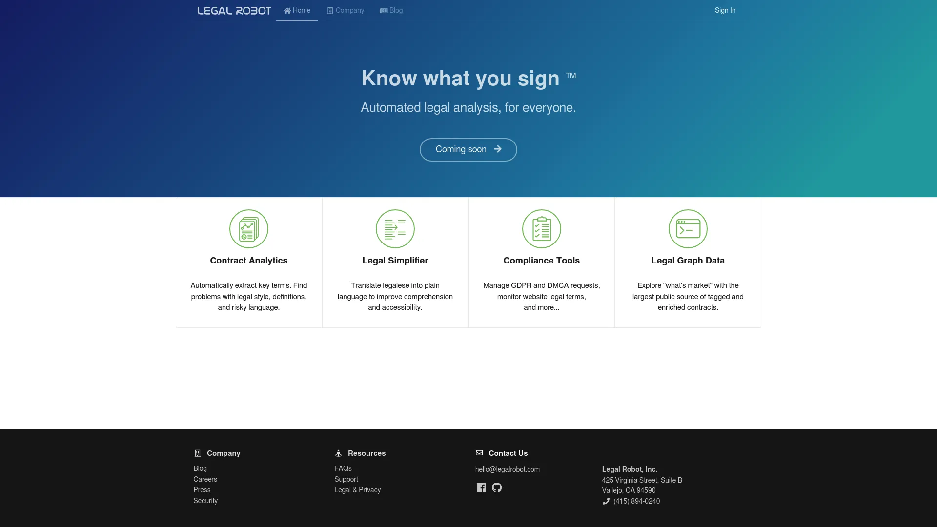 Legalrobot screenshot