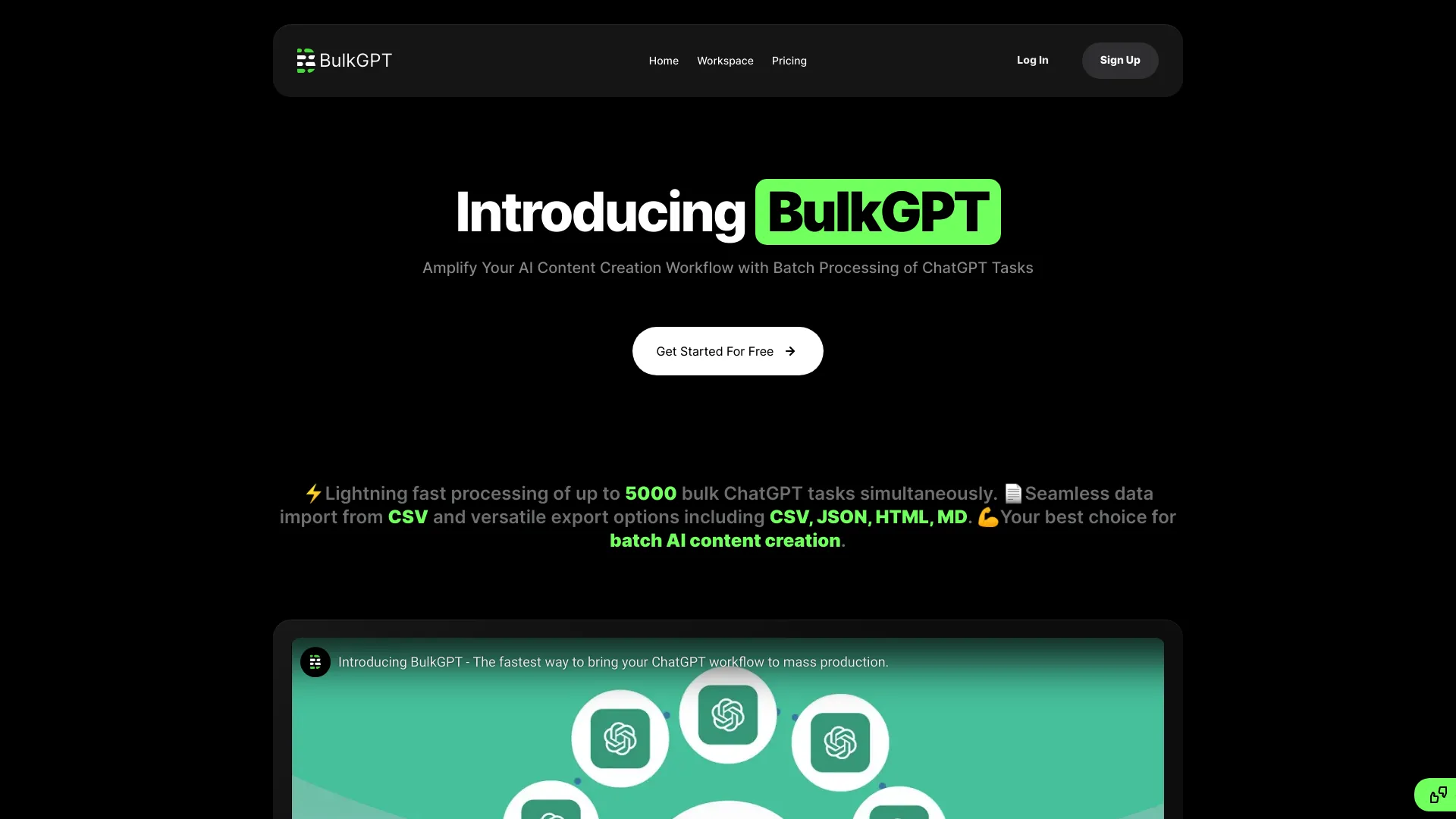 BulkGPT screenshot