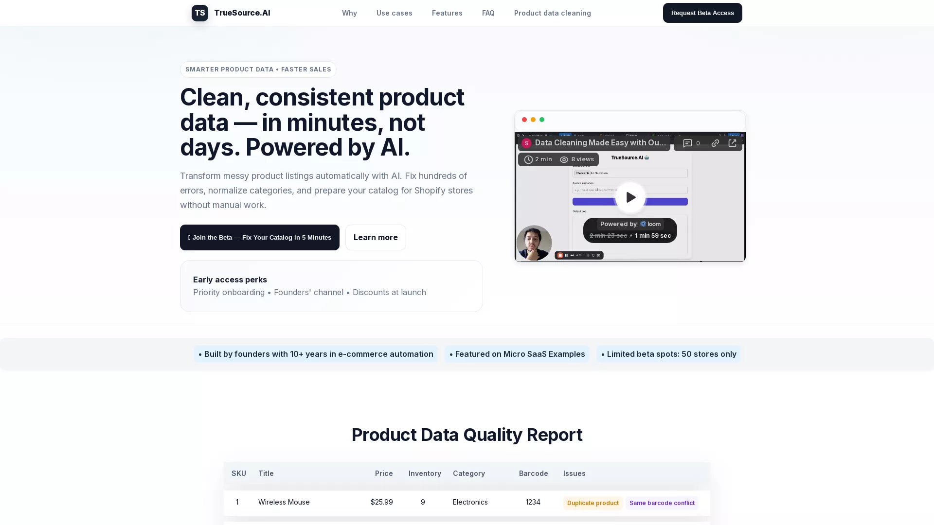 TruesourceAI screenshot