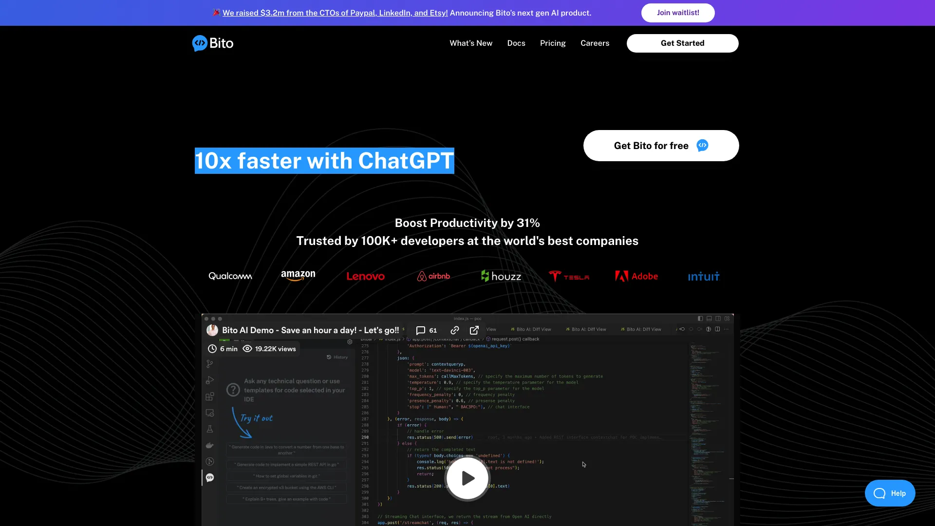 Bito screenshot