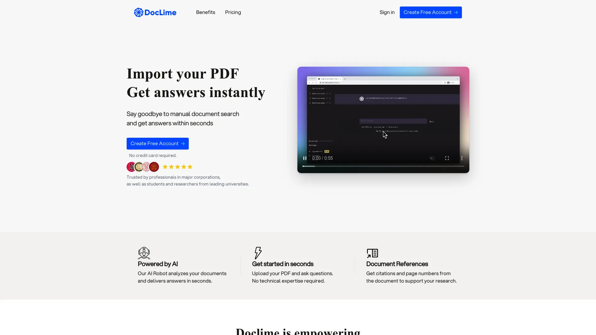 Doclime screenshot