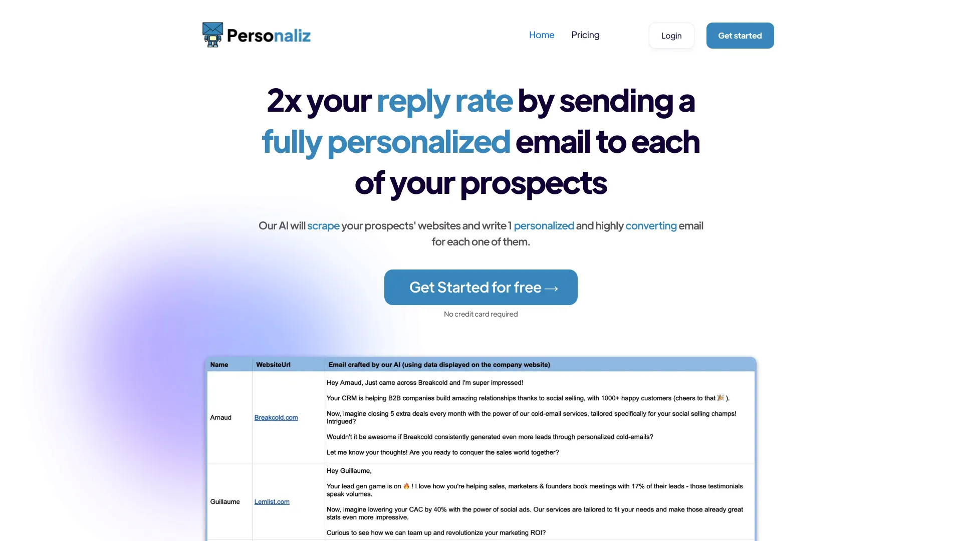 Personaliz screenshot