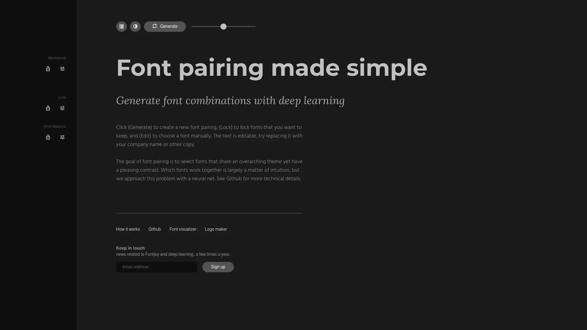 Fontjoy screenshot
