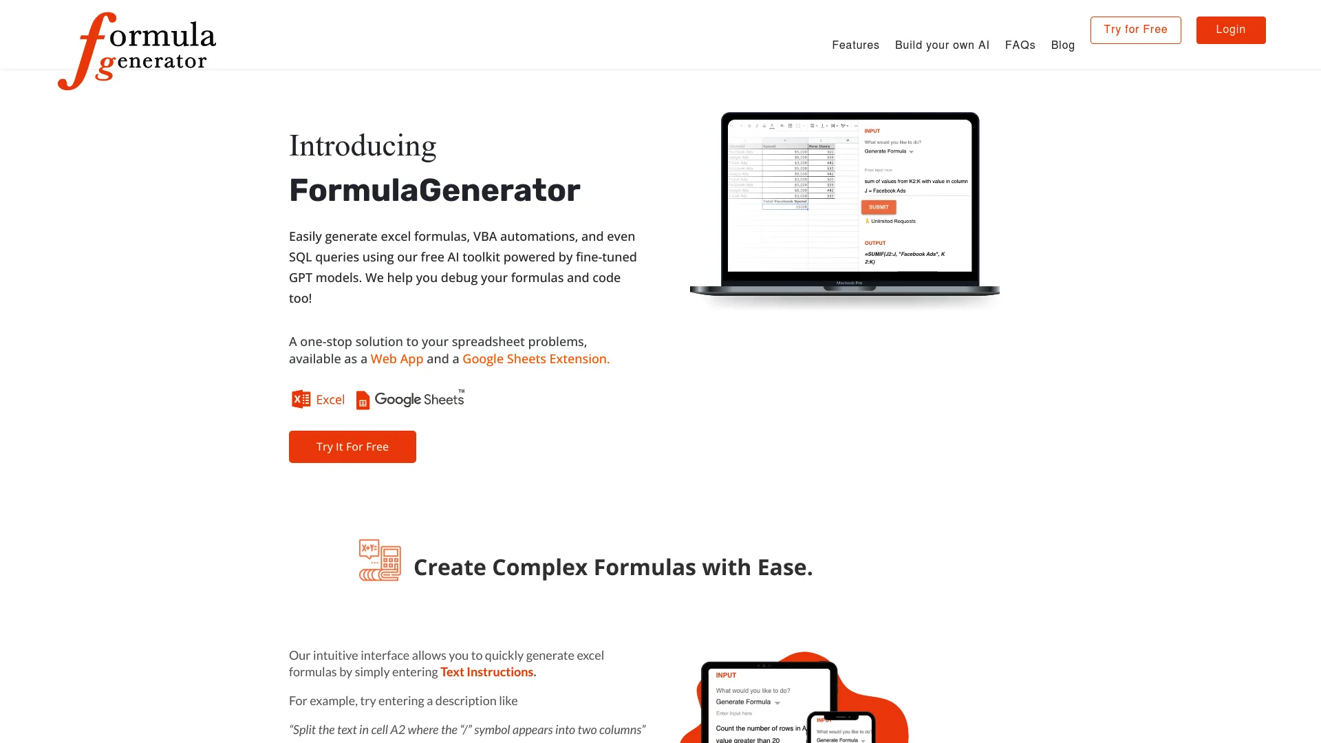 Formulagenerator screenshot