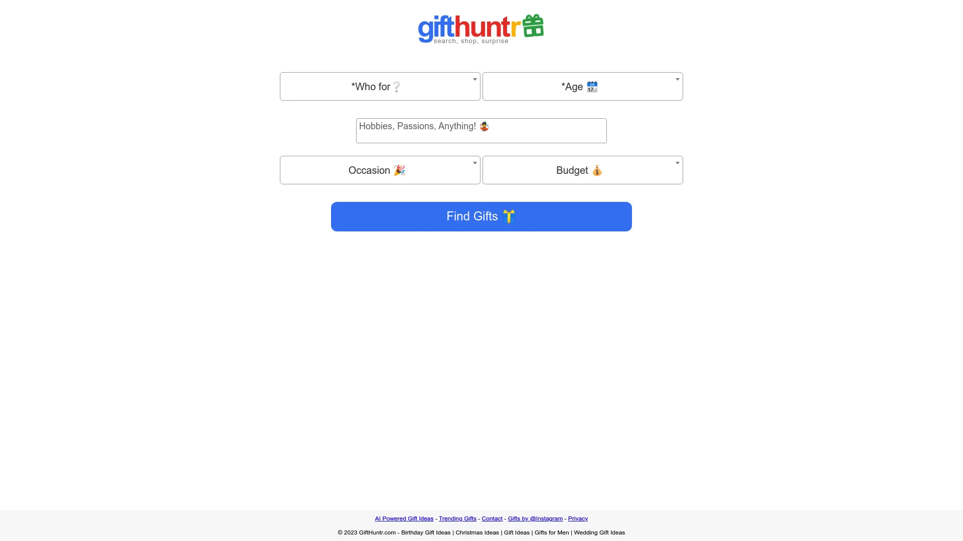 Gifthuntr screenshot
