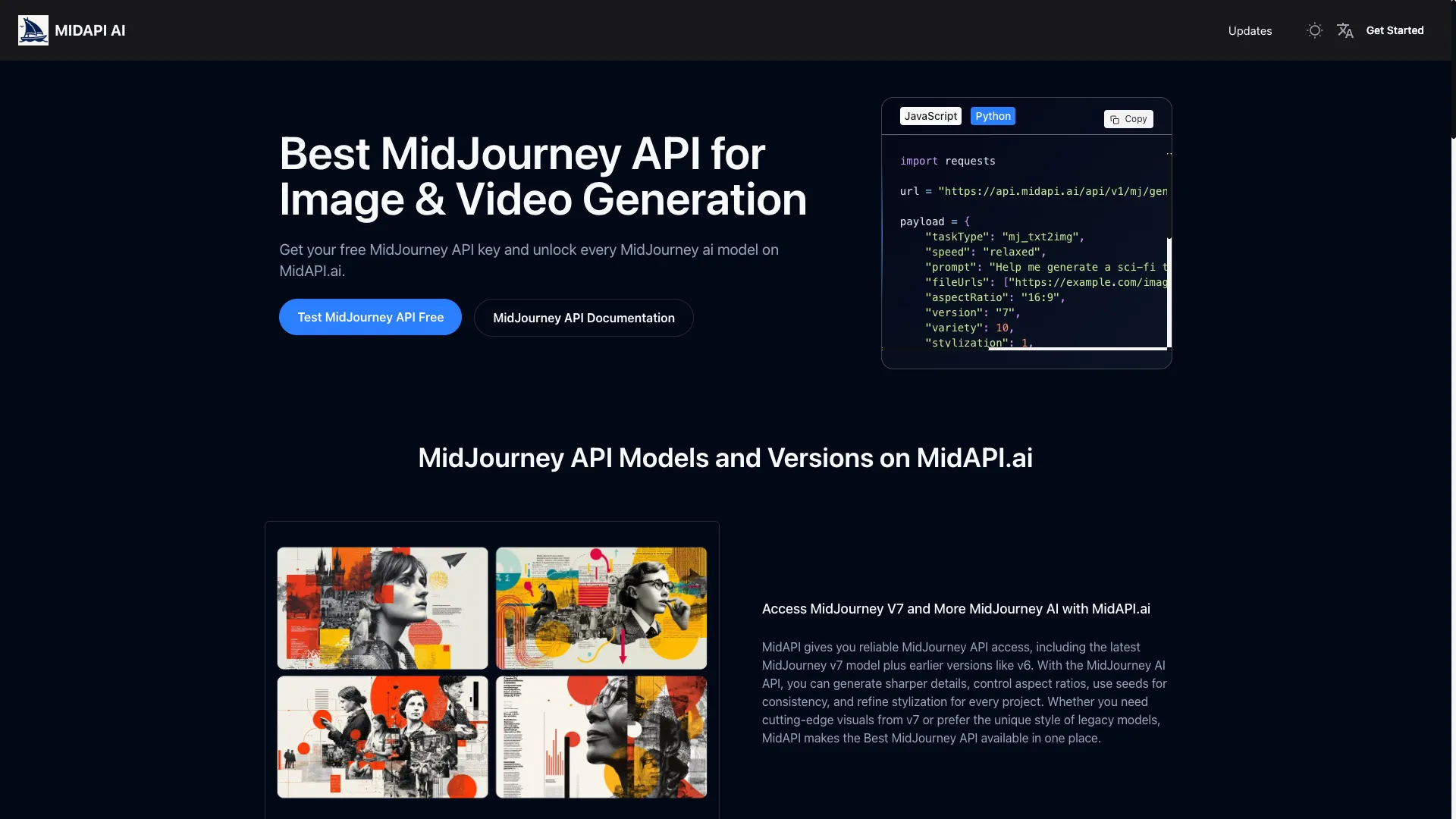 MidJourneyAPI screenshot