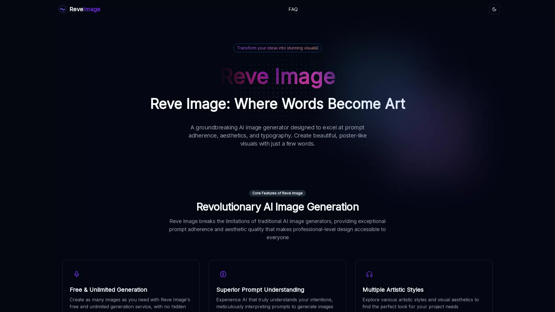 Reve Image screenshot