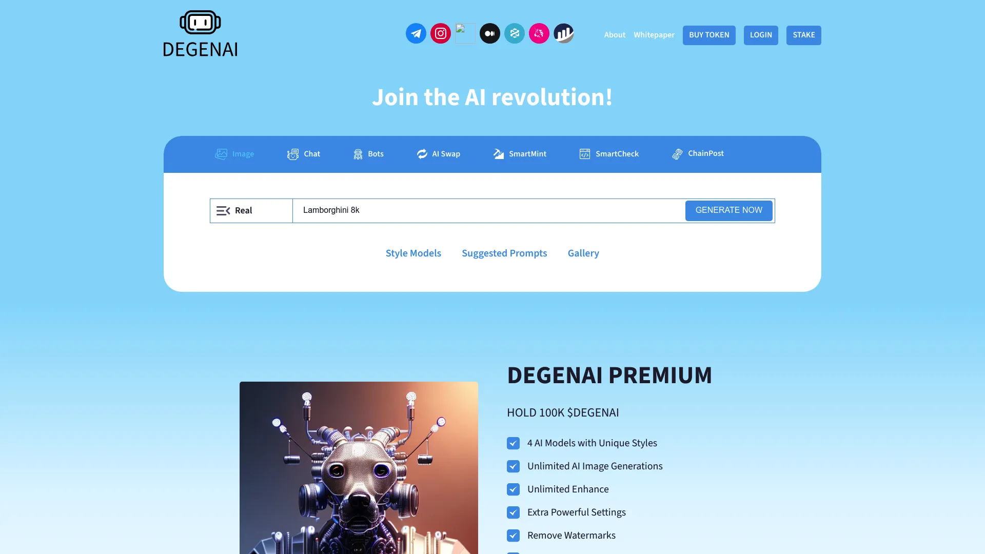 Degenai screenshot