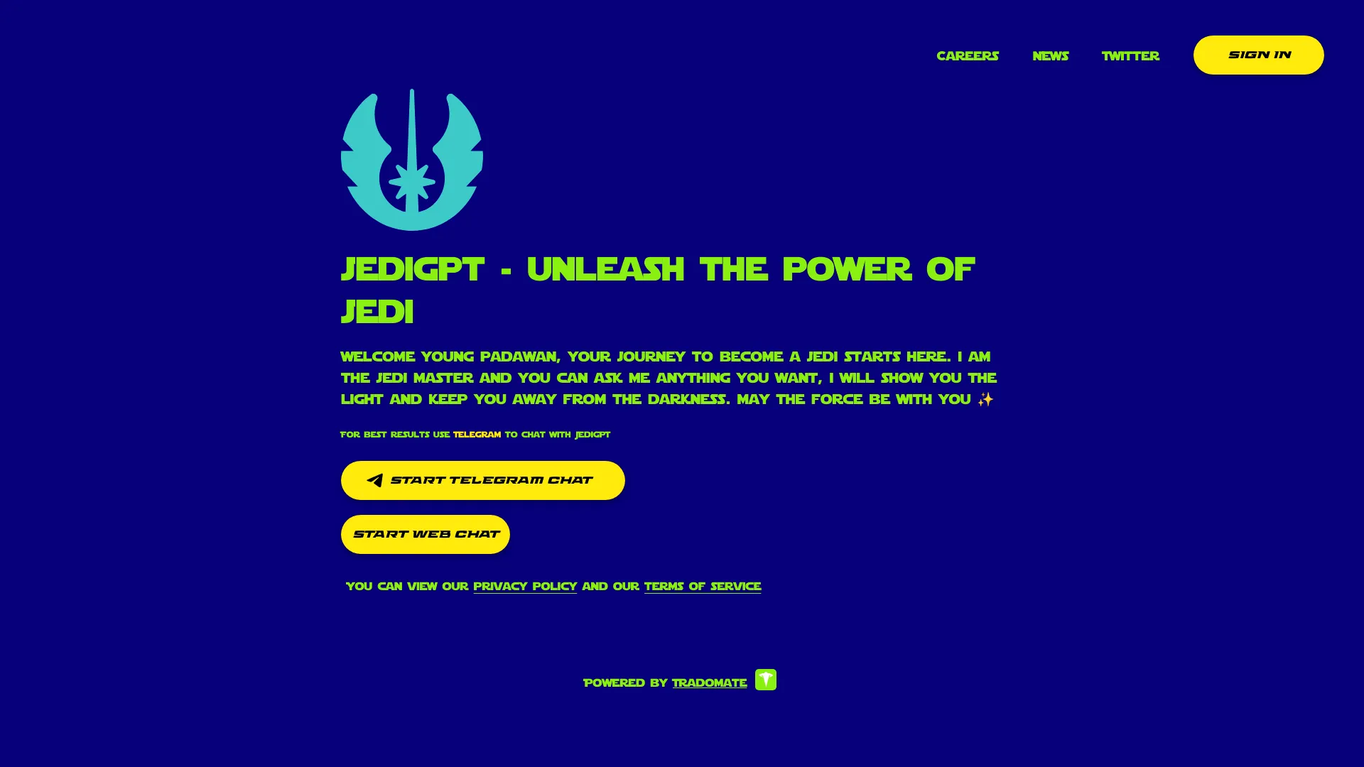Jedi GPT screenshot