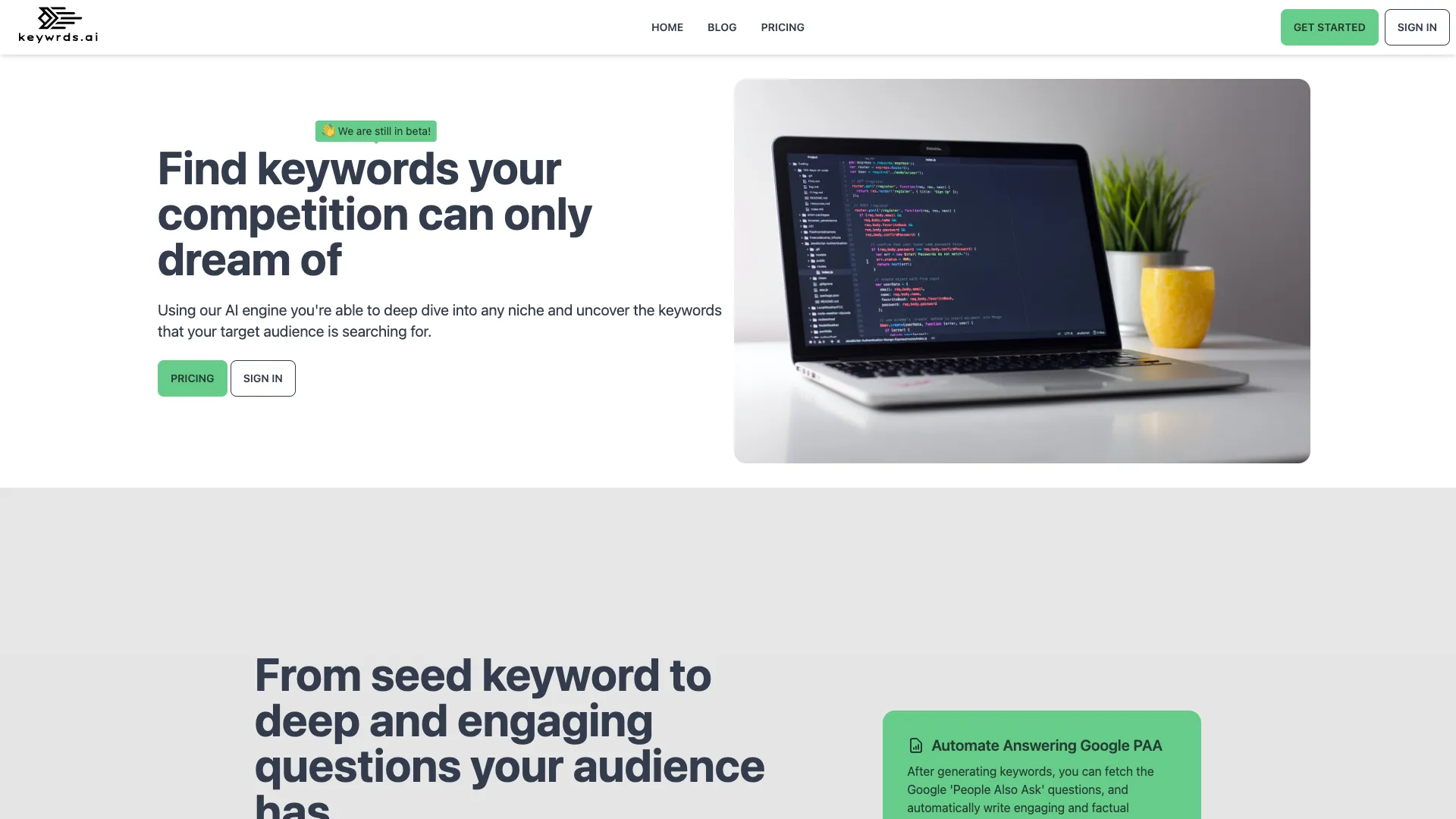 Keywrds screenshot