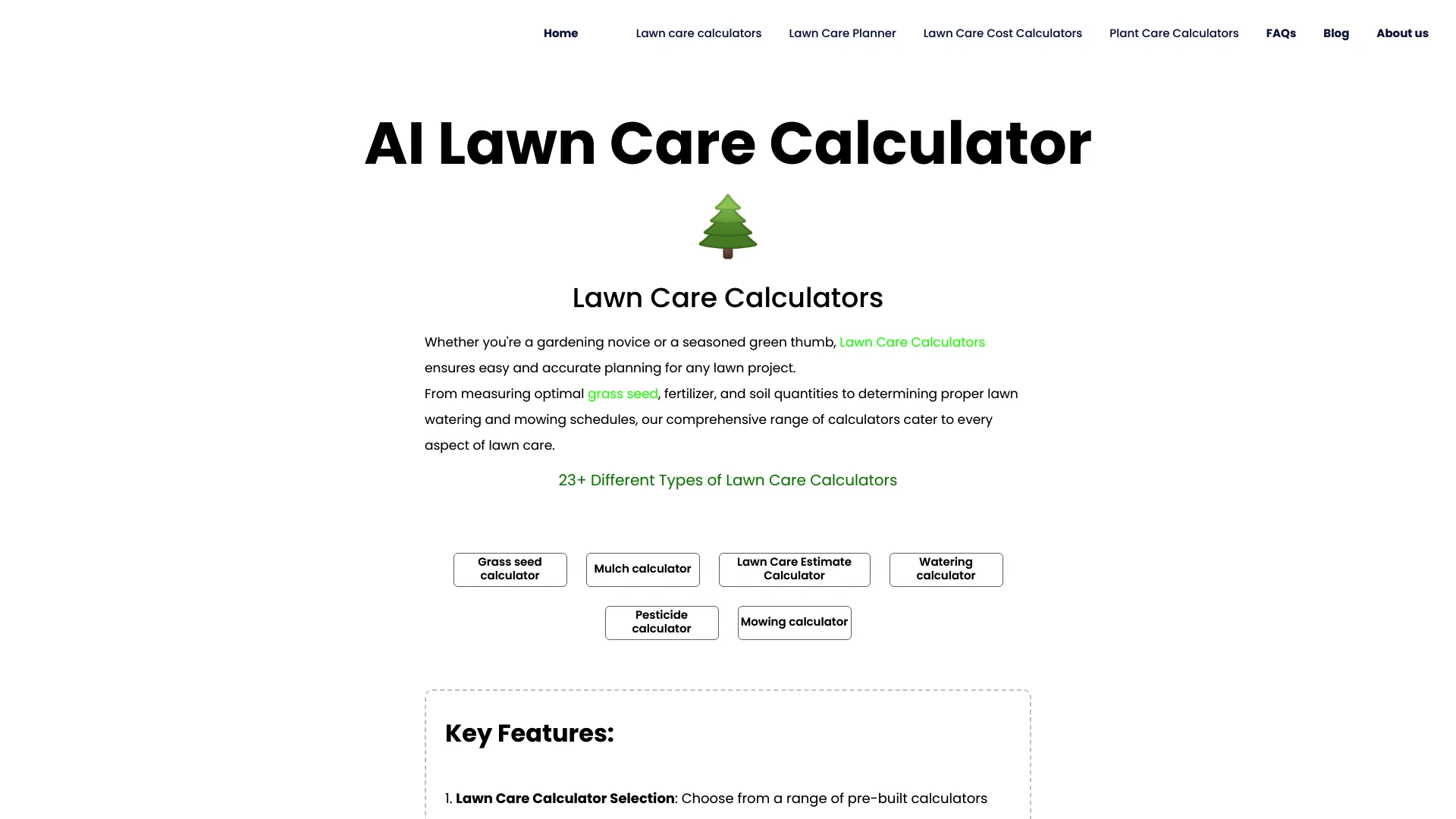 Lawn Care Calculator screenshot