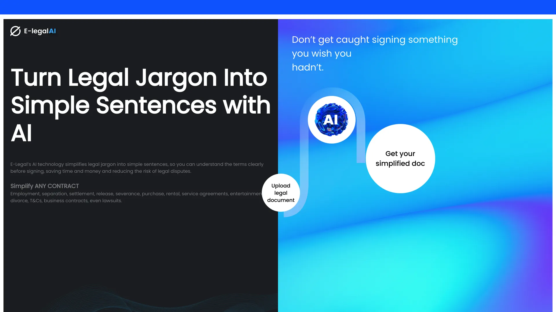 E-Legal AI screenshot