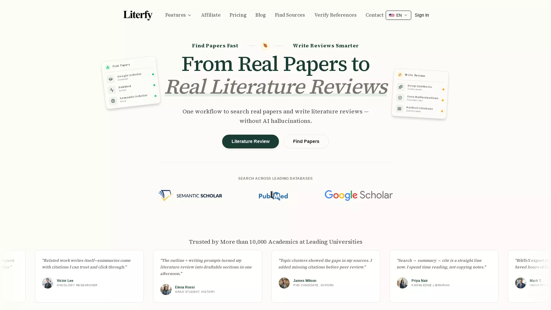 Literfy screenshot